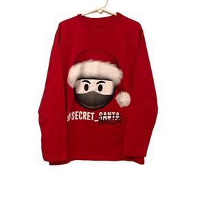 The Childrens Place Ninja Christmas long sleeved youth size 10/12 red shirt.